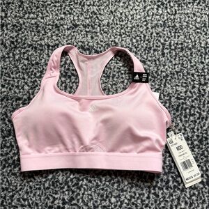 NWT Adidas Training Medium Support Baby Pink Sports Bra